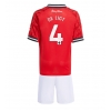 Camisa de time de futebol Manchester United Matthijs de Ligt #4 Replicas 1º Equipamento Infantil 2025-26 Manga Curta (+ Calças curtas)